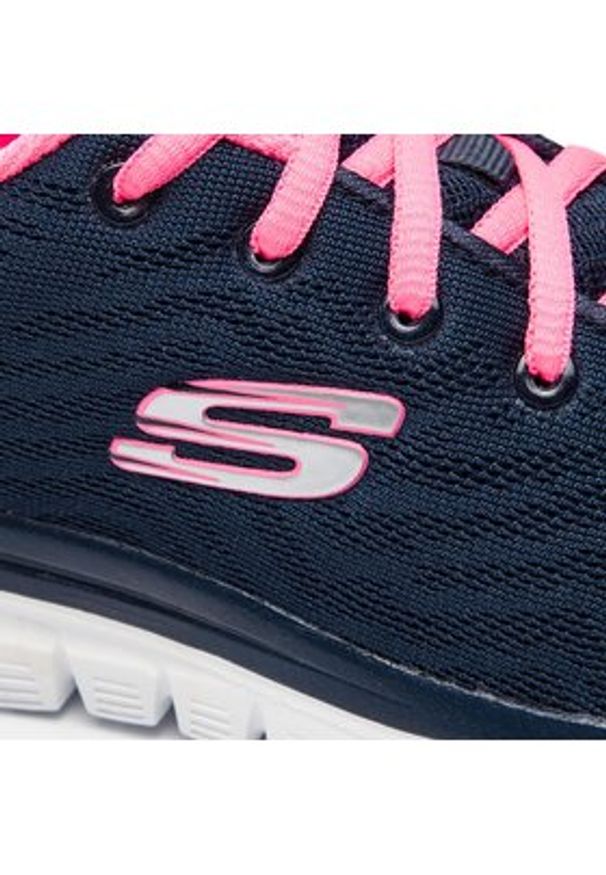skechers - Skechers Sneakersy Get Connected 12615/NVHP Granatowy. Kolor: niebieski. Materiał: materiał
