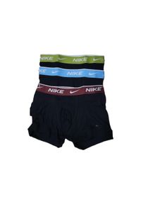 Bokserki męskie Nike Everyday Cotton Stretch Trunk 3 pary. Kolor: czarny, wielokolorowy, czerwony, brązowy, niebieski