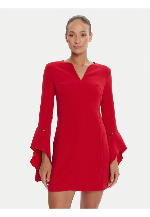 Rinascimento Sukienka koktajlowa CFC0126187003 Czerwony Slim Fit. Kolor: czerwony. Materiał: syntetyk. Styl: wizytowy