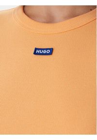 Hugo - HUGO T-Shirt Baby 50510749 Pomarańczowy Slim Fit. Kolor: pomarańczowy. Materiał: bawełna #3