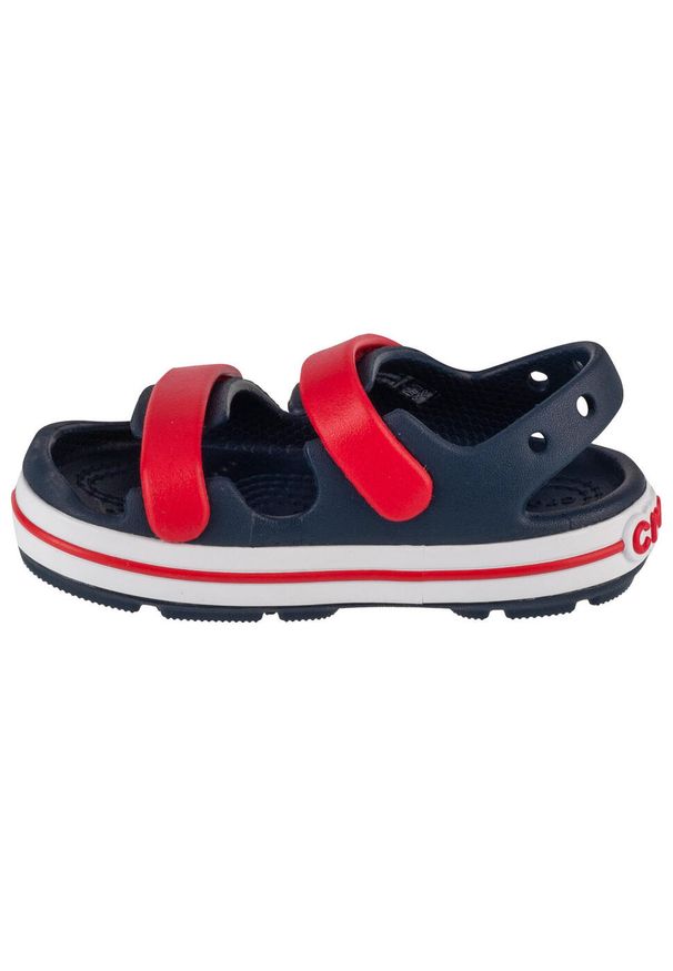 Buty do chodzenia niemowlęce Crocs 2094244OT. Zapięcie: rzepy. Kolor: czerwony, wielokolorowy. Materiał: materiał, syntetyk. Sport: turystyka piesza