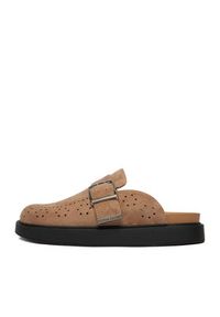 Guess Jeans Klapki EO-HY2T709-3 Beżowy. Kolor: beżowy. Materiał: materiał #5