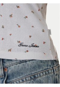 Guess Jeans Top W6GPB5 KH172 Biały Regular Fit. Kolor: biały. Materiał: syntetyk #3