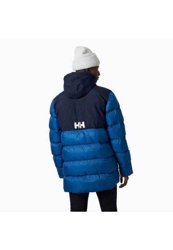 Kurtka męska Helly Hansen Active Puffy Long. Kolor: niebieski. Materiał: puch. Sport: turystyka piesza