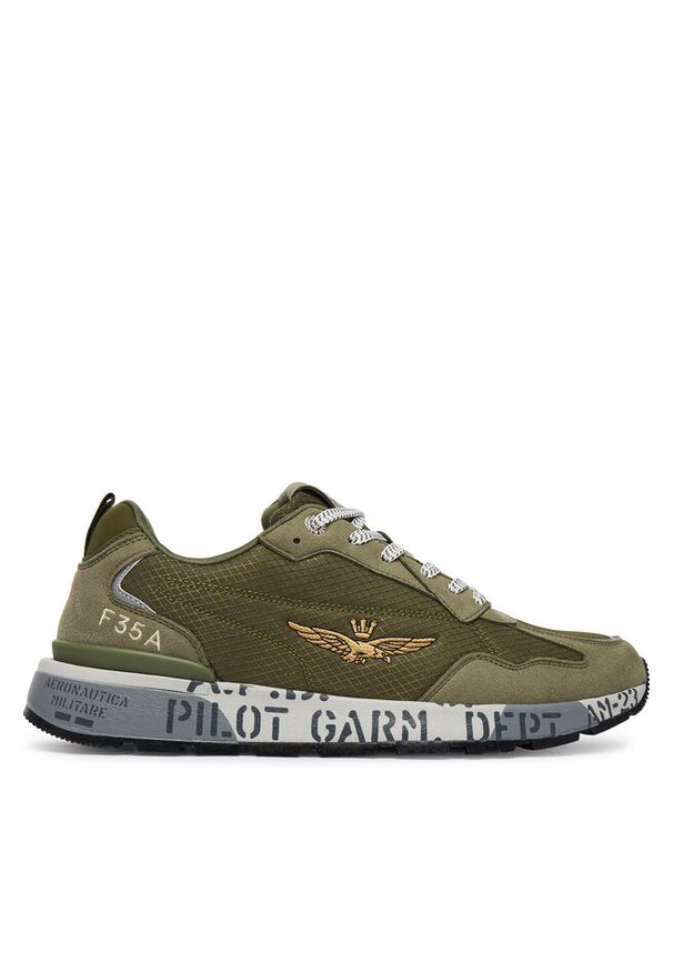 Sneakersy Aeronautica Militare. Kolor: zielony