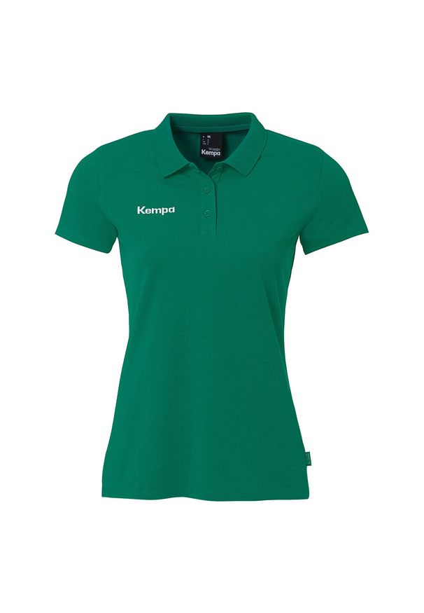 KEMPA - Damska koszulka polo Kempa Classic. Typ kołnierza: polo. Kolor: czarny, biały, zielony, wielokolorowy. Wzór: haft, napisy