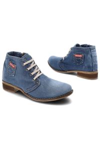 Jeansowe Botki Artiker Damskie Wygodne Obuwie. Okazja: na co dzień. Kolor: niebieski. Materiał: jeans. Styl: casual, klasyczny #5