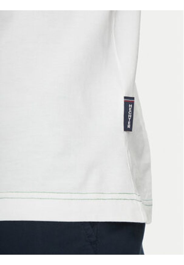 Hechter Paris T-Shirt 75014 151919 Biały Regular Fit. Kolor: biały. Materiał: bawełna