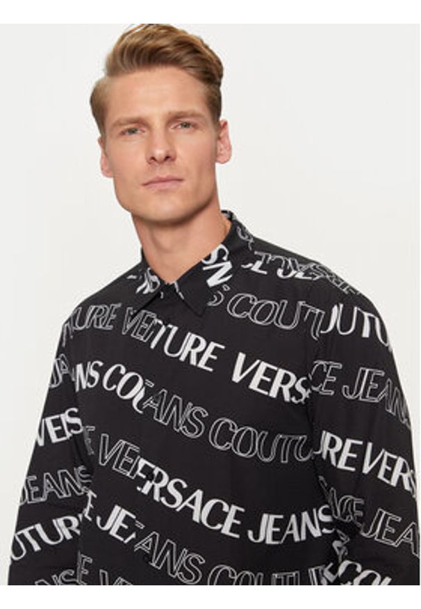Versace Jeans Couture Koszula 76GAL2R0 Czarny Regular Fit. Kolor: czarny. Materiał: wiskoza