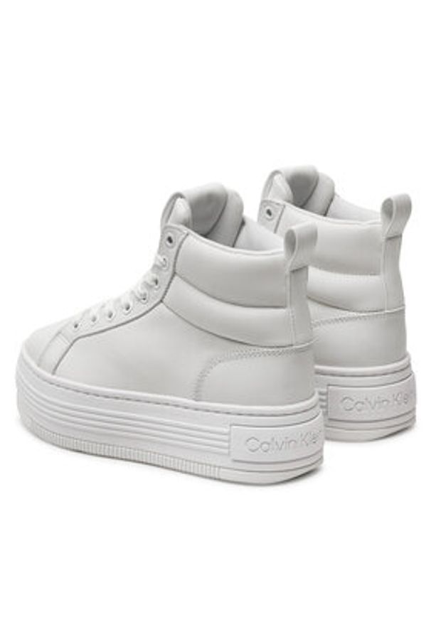 Calvin Klein Sneakersy Bold Platf Mid Oh Mg Lth YW0YW01583 Biały. Kolor: biały. Materiał: skóra
