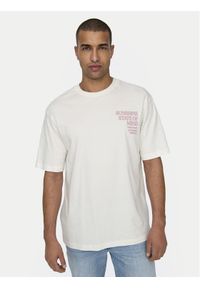 Only & Sons T-Shirt Kenny 22028736 Biały Relaxed Fit. Kolor: biały. Materiał: bawełna #1