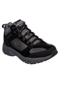 skechers - Buty trekkingowe męskie Skechers Oak Canyon. Zapięcie: sznurówki. Kolor: szary, czarny, wielokolorowy. Materiał: materiał, skóra. Szerokość cholewki: normalna #1