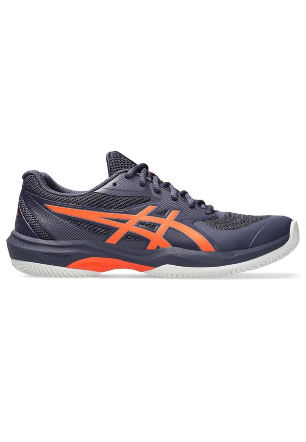 Buty do tenisa męskie Asics Game Ff. Zapięcie: sznurówki. Kolor: żółty, pomarańczowy, wielokolorowy, niebieski. Materiał: materiał, syntetyk, tkanina. Szerokość cholewki: normalna. Sport: tenis
