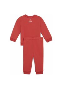 Puma - Zestaw dresowy dla małych dzieci Minicats PUMA × HOT WHEELS™ PUMA Red Fire. Kolor: czerwony. Materiał: dresówka. Wzór: nadruk
