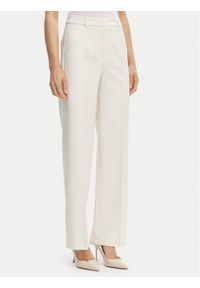 Morgan Spodnie materiałowe 242-POYA.F Écru Straight Fit. Kolor: kremowy. Materiał: syntetyk #1