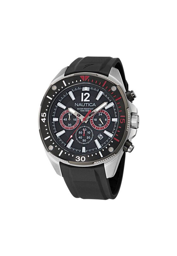 Nautica Zegarek Sporty Chronograph NAPBSS501 Srebrny. Kolor: srebrny. Styl: sportowy