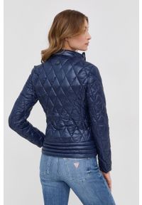 Trussardi Jeans - Trussardi kurtka damska kolor granatowy przejściowa. Kolor: niebieski #2