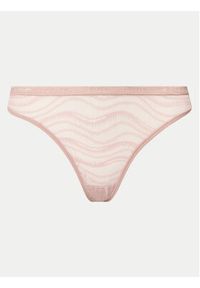 Calvin Klein Underwear Komplet 3 par stringów Thong 3Pk 000QD5216E Kolorowy. Materiał: syntetyk. Wzór: kolorowy #3
