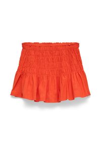 Vero Moda Spódnica mini Sofia 10350924 Pomarańczowy Regular Fit. Kolor: pomarańczowy. Materiał: bawełna #1