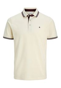 Jack & Jones Polo Paulos 12136668 Kremowy Regular Fit. Typ kołnierza: polo. Kolor: kremowy. Materiał: bawełna #3