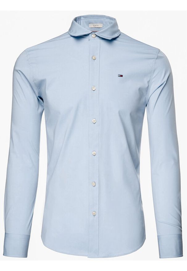Tommy Jeans Koszula DM0DM04405 Błękitny Slim Fit. Kolor: niebieski. Materiał: bawełna