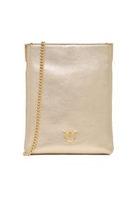 Pinko - PINKO Torebka Flat Satchel AI 25-26 PCPL 105352 A2O9 Złoty. Kolor: złoty. Materiał: skórzane