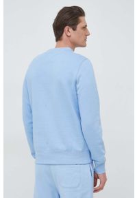 TOMMY HILFIGER - Tommy Hilfiger bluza męska kolor niebieski z nadrukiem. Kolor: niebieski. Materiał: bawełna. Wzór: nadruk #4