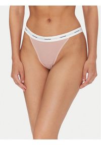 Calvin Klein Underwear Komplet 3 par stringów LV00QD5308 Różowy. Kolor: różowy. Materiał: bawełna