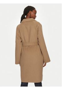 TOMMY HILFIGER - Tommy Hilfiger Płaszcz wełniany WW0WW43603 Brązowy Regular Fit. Kolor: brązowy. Materiał: wełna, syntetyk #5