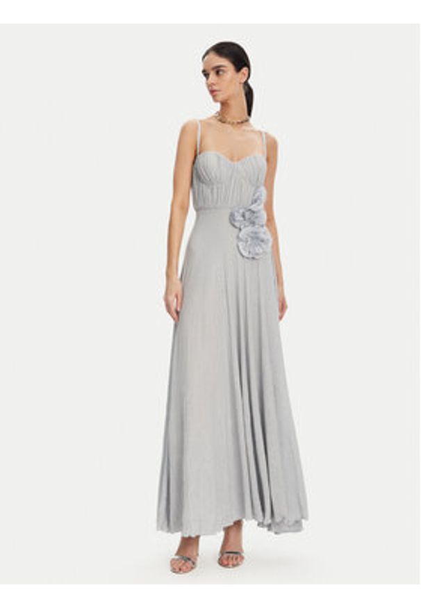 Elisabetta Franchi Sukienka wieczorowa AB-R22-52E2 Błękitny Regular Fit. Kolor: niebieski. Materiał: wiskoza. Styl: wizytowy