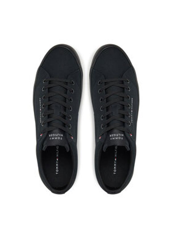 TOMMY HILFIGER - Tommy Hilfiger Tenisówki Hi Vulc Low Core Canvas FM0FM05396 Czarny. Kolor: czarny. Materiał: materiał