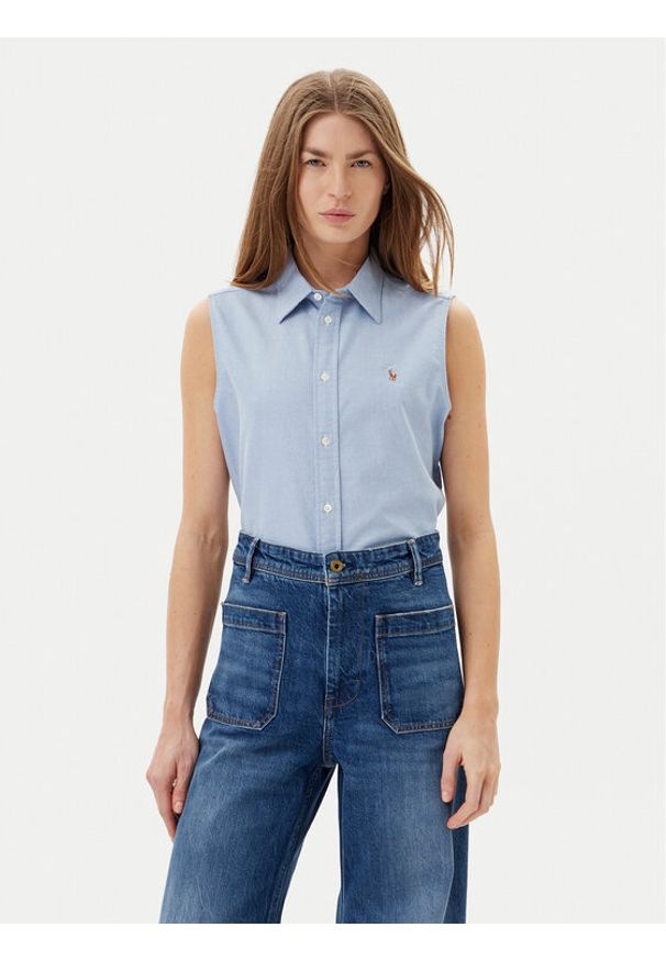 Polo Ralph Lauren Koszula 211968896002 Błękitny Classic Fit. Typ kołnierza: polo. Kolor: niebieski. Materiał: bawełna