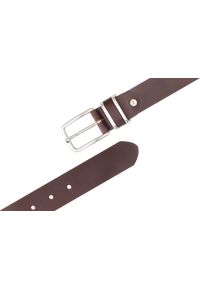 Tom Tailor - TOM TAILOR PASEK SKÓRZANY TG1046R69/690 35mm Gürtel Q.1869 0690 DARKBROWN. Materiał: skóra. Wzór: paski. Styl: klasyczny #3