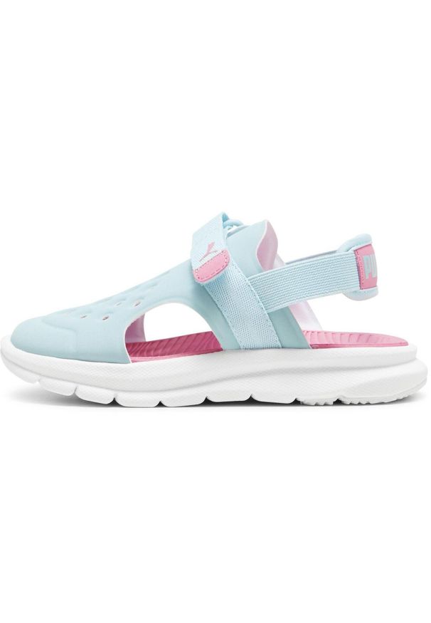 Buty do chodzenia dla dzieci Puma Evolve. Kolor: niebieski. Materiał: materiał, syntetyk. Styl: sportowy