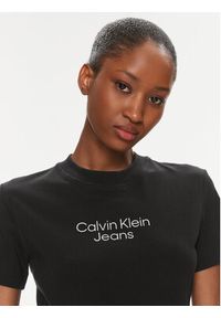 Calvin Klein Jeans T-Shirt Institutional J20J223222 Czarny Regular Fit. Kolor: czarny. Materiał: bawełna #6