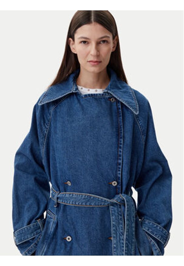 Hugo - HUGO Trencz Garena 50532056 Niebieski Relaxed Fit. Kolor: niebieski. Materiał: bawełna