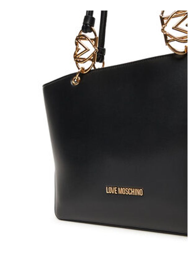 Love Moschino - LOVE MOSCHINO Torebka JC4074PP1NLF0000 Czarny. Kolor: czarny. Materiał: skórzane