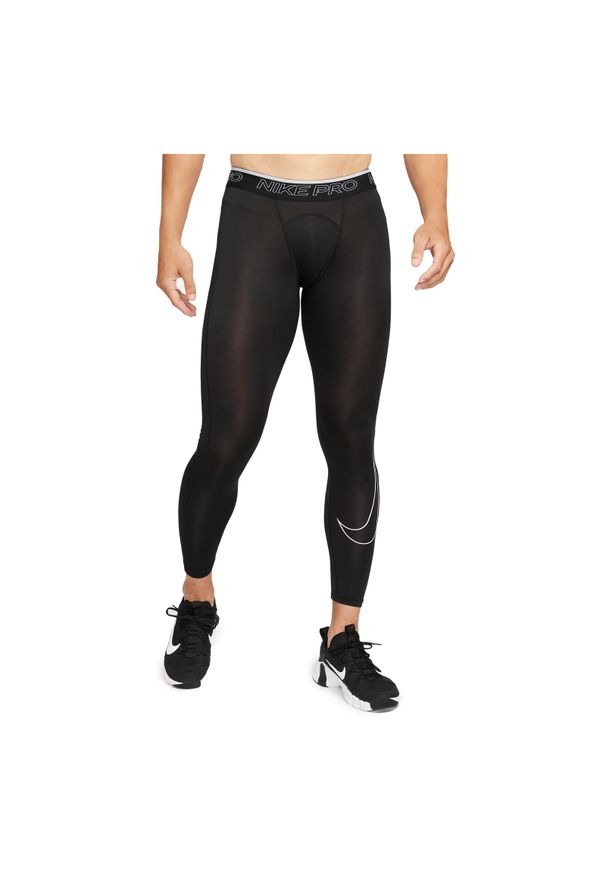 Spodnie legginsy męskie treningowe Nike Pro Dri-FIT DD1913. Materiał: materiał, włókno, skóra, poliester. Technologia: Dri-Fit (Nike). Wzór: gładki. Sport: fitness