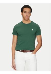 Polo Ralph Lauren T-Shirt 710671438422 Zielony Slim Fit. Typ kołnierza: polo. Kolor: zielony. Materiał: bawełna