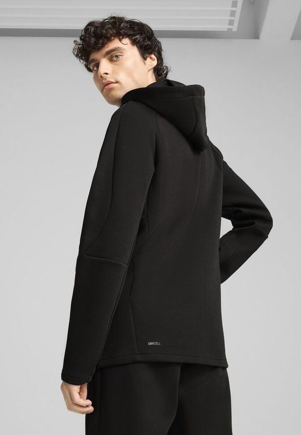 Puma - Męska rozpinana bluza z kapturem EVOSTRIPE PUMA Black. Typ kołnierza: kaptur. Kolor: czarny