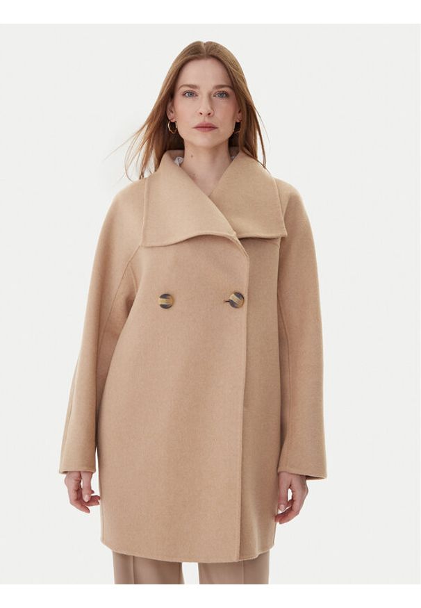 Armani Exchange Płaszcz wełniany XW000715 AF16216 U1051 Beżowy Relaxed Fit. Kolor: beżowy. Materiał: syntetyk