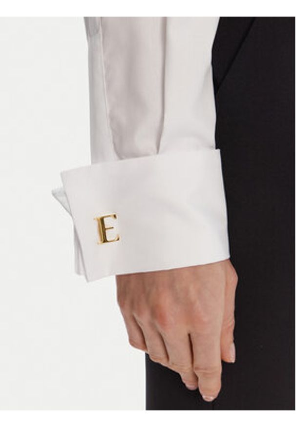 Elisabetta Franchi Koszula re Biały Regular Fit. Kolor: biały. Materiał: bawełna