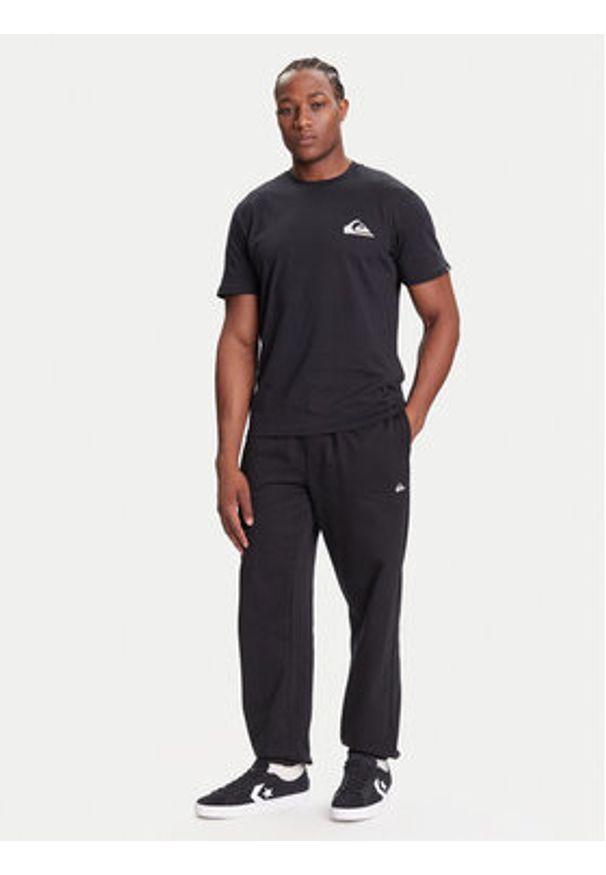 Quiksilver Spodnie dresowe Basic Jogger EQYFB03403 Czarny Regular Fit. Kolor: czarny. Materiał: syntetyk