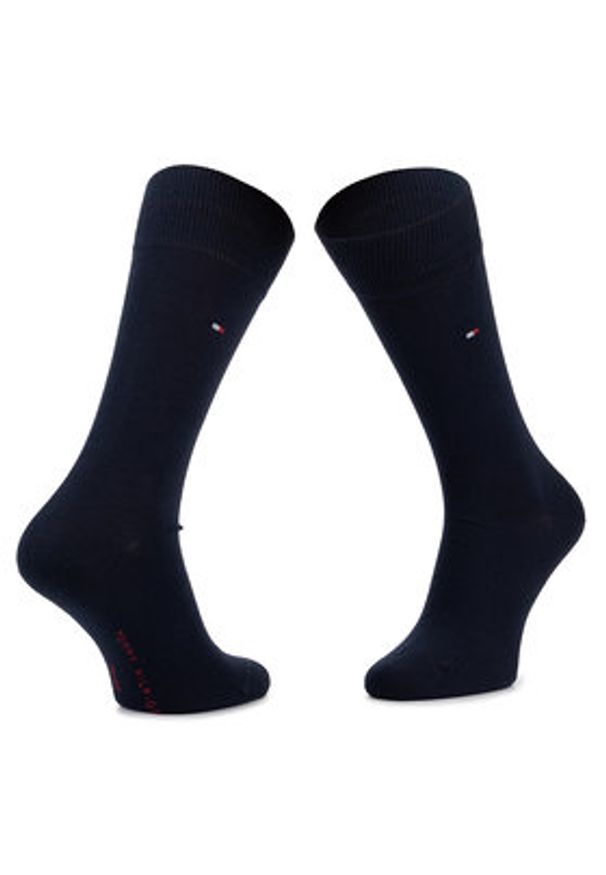 TOMMY HILFIGER - Tommy Hilfiger Zestaw 2 par wysokich skarpet męskich 342021001 Granatowy. Kolor: niebieski. Materiał: materiał