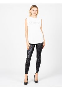 Silvian Heach T-Shirt | PGP22127TS | Kobieta | Biały. Kolor: biały. Materiał: bawełna. Długość rękawa: bez rękawów. Wzór: aplikacja, nadruk