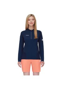 Bluza damska Mammut Aenergy FL Half Zip Longsleeve. Kolor: niebieski. Długość rękawa: długi rękaw