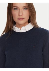 TOMMY HILFIGER - Tommy Hilfiger Sweter WW0WW40264 Granatowy Regular Fit. Kolor: niebieski. Materiał: wełna