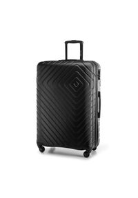Wittchen - Duża walizka z ABS-u z geometrycznym tłoczeniem czarna. Kolor: czarny. Materiał: poliester. Wzór: geometria. Styl: elegancki, wakacyjny #5
