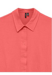Vero Moda Koszula Natali 10279685 Różowy Standard Fit. Kolor: różowy. Materiał: bawełna #4