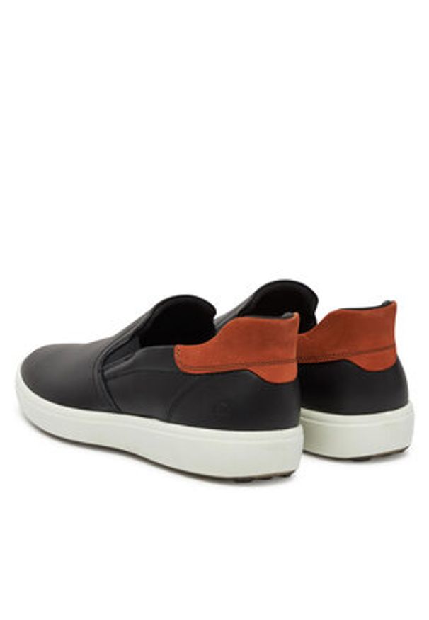 ecco - ECCO Półbuty Soft 7 47083451866 Czarny. Kolor: czarny. Materiał: skóra